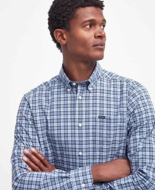 Barbour Lomond Tailored Long-sleeved Shirt Blå | BABO87720