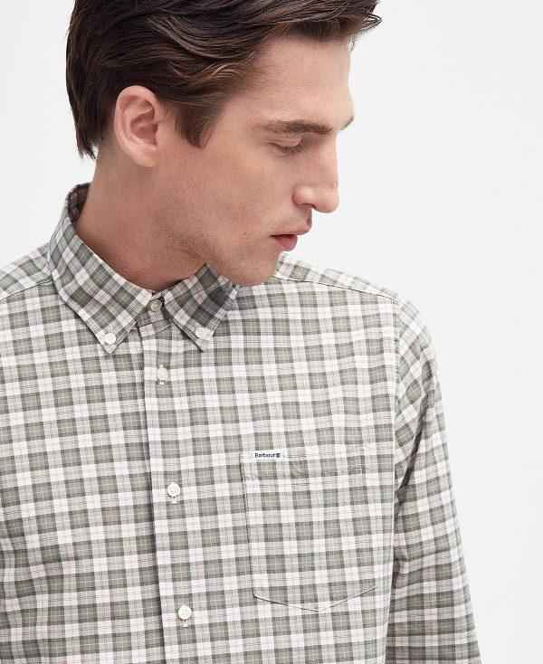 Barbour Lomond Tailored Long-sleeved Shirt Olivengrøn | BABO87750