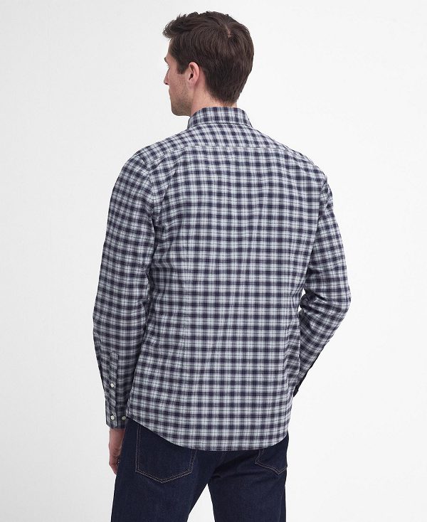 Barbour Lomond Tailored Long-sleeved Shirt Blå | BABO87854