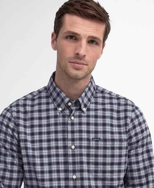 Barbour Lomond Tailored Long-sleeved Shirt Blå | BABO87854