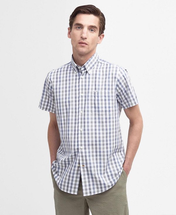 Barbour Longstone Tailored Short-sleeved Shirt Olivengrøn | BABO87739