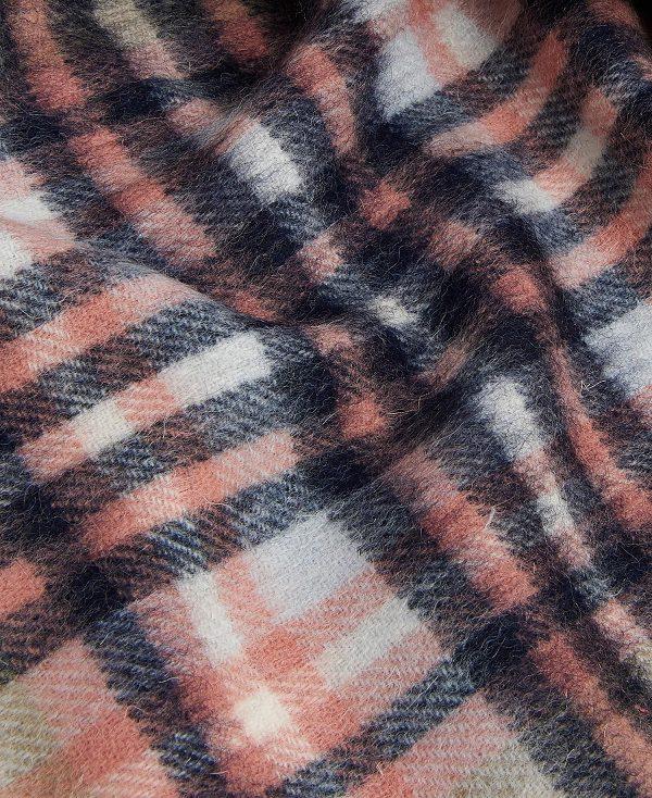 Barbour Lonnen Check Wrap Scarf Hvide | BABO90119