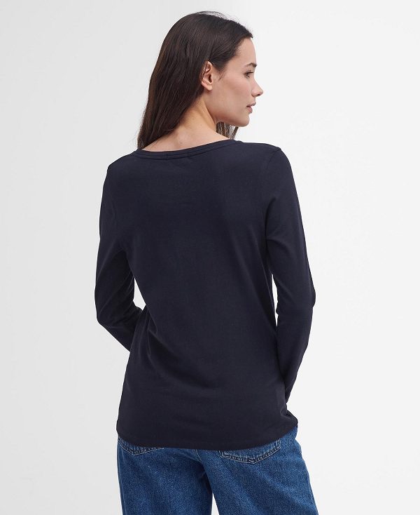 Barbour Lossie Long-sleeved T-shirt Mørkeblå | BABO89578