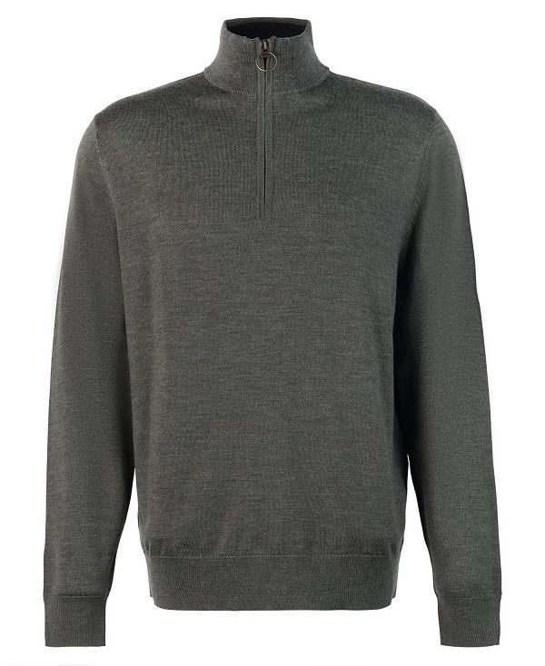 Barbour Loyton Merino Half Zip Sweatshirt Grå | BABO88514