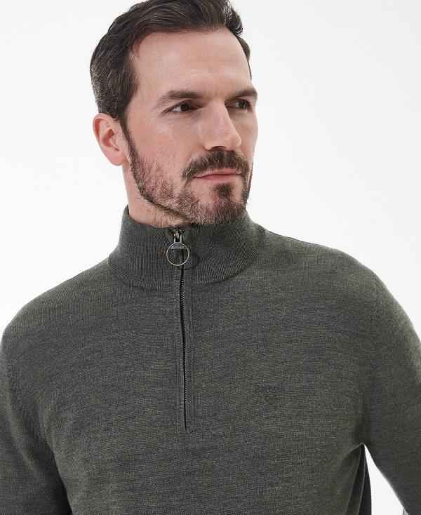 Barbour Loyton Merino Half Zip Sweatshirt Grå | BABO88514