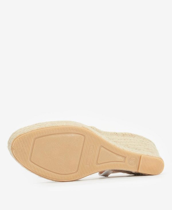 Barbour Lucia Espadrille Wedges Hvide | BABO89890