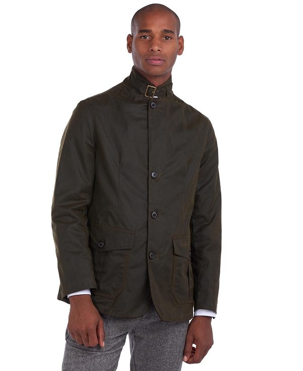 Barbour Lutz Wax Jacket Olivengrøn | BABO87237