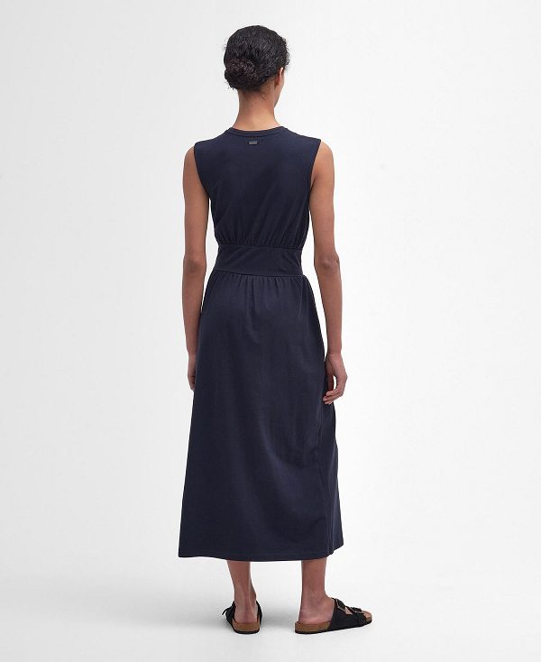 Barbour Maisie Sleeveless Midi Dress Mørkeblå | BABO89619