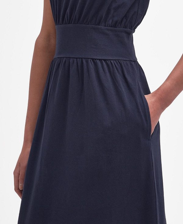 Barbour Maisie Sleeveless Midi Dress Mørkeblå | BABO89619