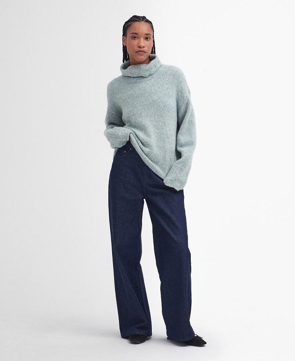 Barbour Maisie Wide-leg Jeans Mørkeindigo Lyseblå | BABO89850