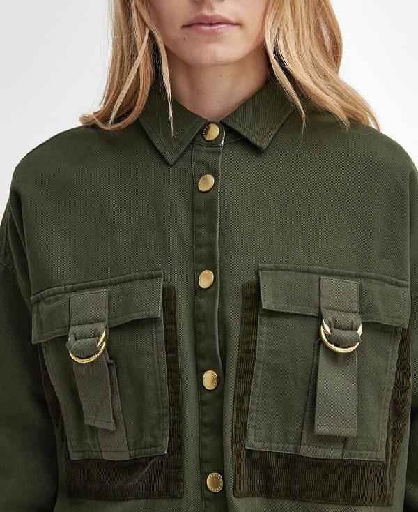 Barbour Malton Long-sleeved Utility Shirt Olivengrøn | BABO89521