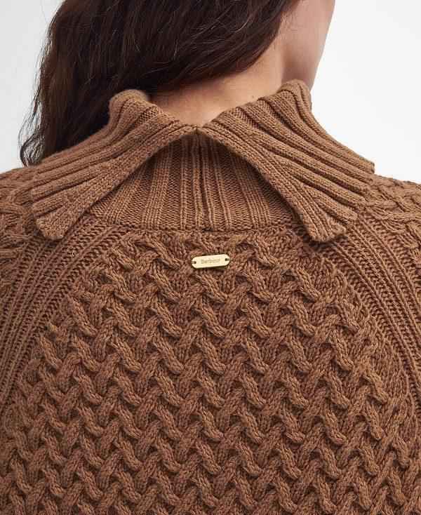 Barbour Malton Roll Neck Jumper Guld | BABO89752