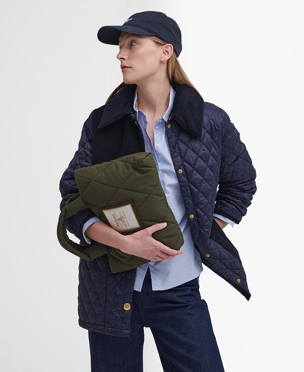 Barbour Mariah Quilted Mini Tote Bag Olivengrøn | BABO89987