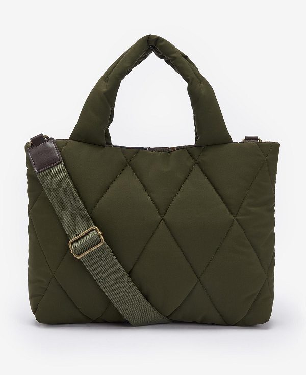 Barbour Mariah Quilted Mini Tote Bag Olivengrøn | BABO89987