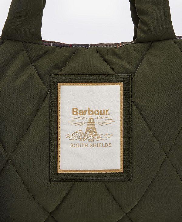 Barbour Mariah Quilted Mini Tote Bag Olivengrøn | BABO89987