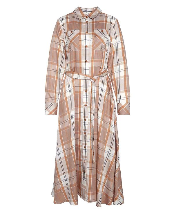 Barbour Marianne Tartan Midi Dress Flerfarvede | BABO89642