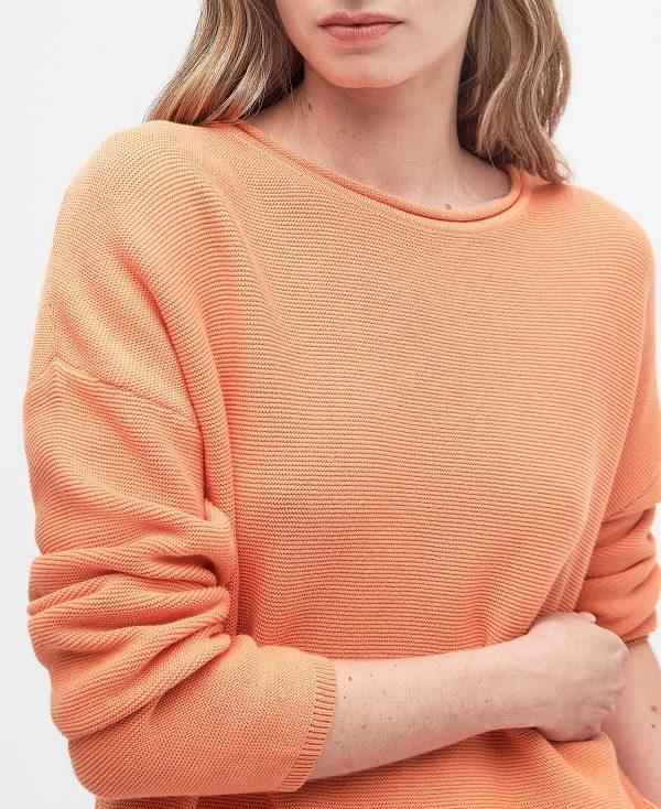 Barbour Marine Knitted Jumper Orange | BABO89681