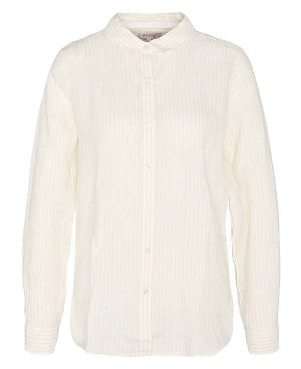 Barbour Marine Relaxed Long-sleeved Shirt Citron | BABO89479