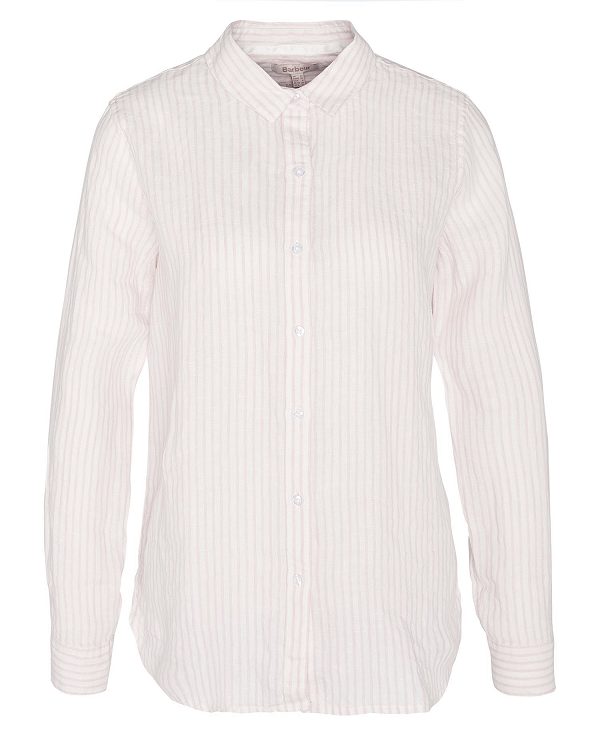 Barbour Marine Relaxed Long-sleeved Shirt Lyserød | BABO89480