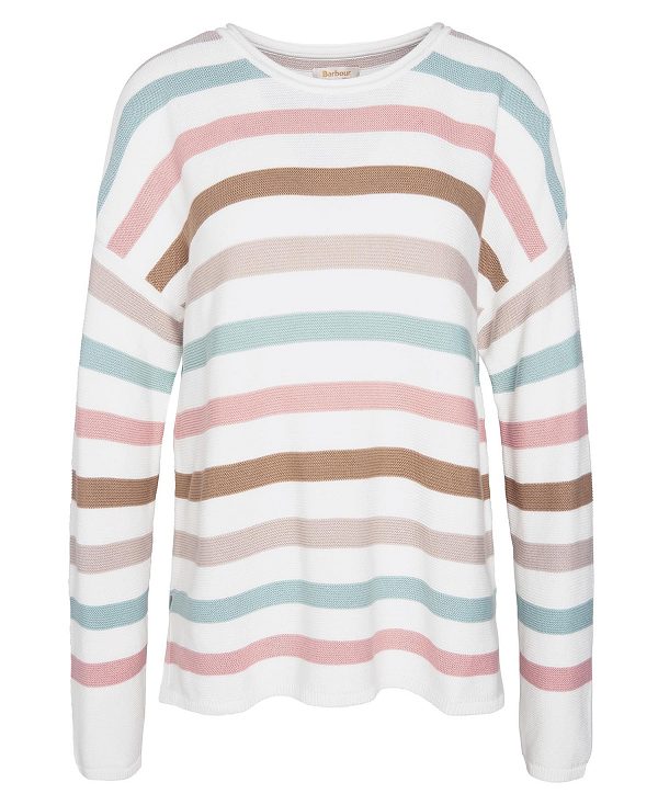 Barbour Mariner Striped Crew Neck Jumper Flerfarvede | BABO89695