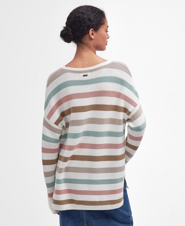 Barbour Mariner Striped Crew Neck Jumper Flerfarvede | BABO89695