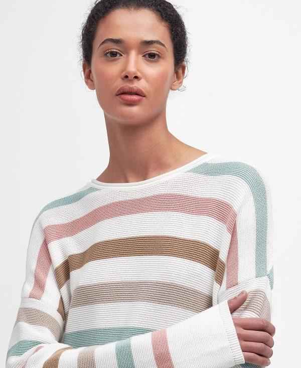 Barbour Mariner Striped Crew Neck Jumper Flerfarvede | BABO89695