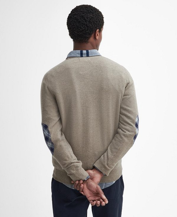 Barbour Marlow Crew Neck Jumper Beige | BABO88691