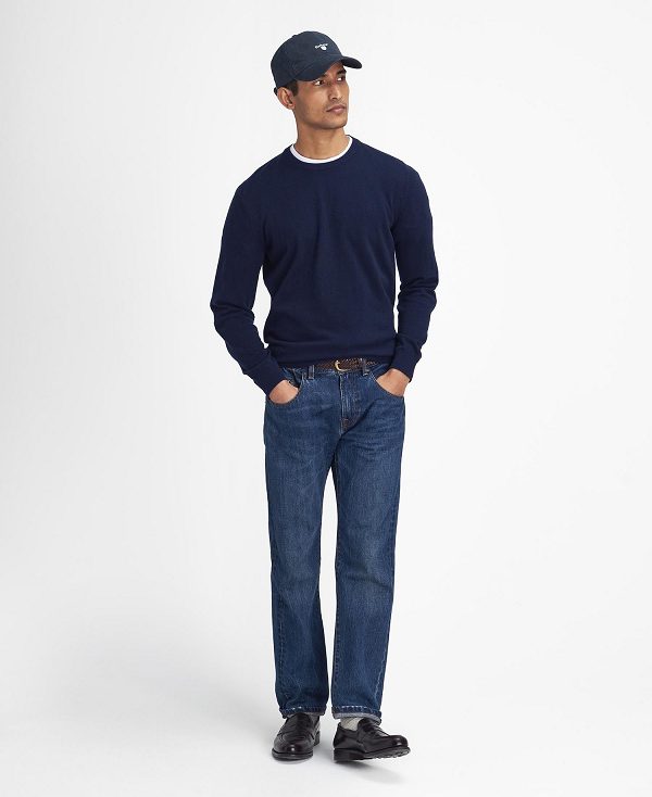 Barbour Marlow Crew Neck Jumper Mørkeblå | BABO88678