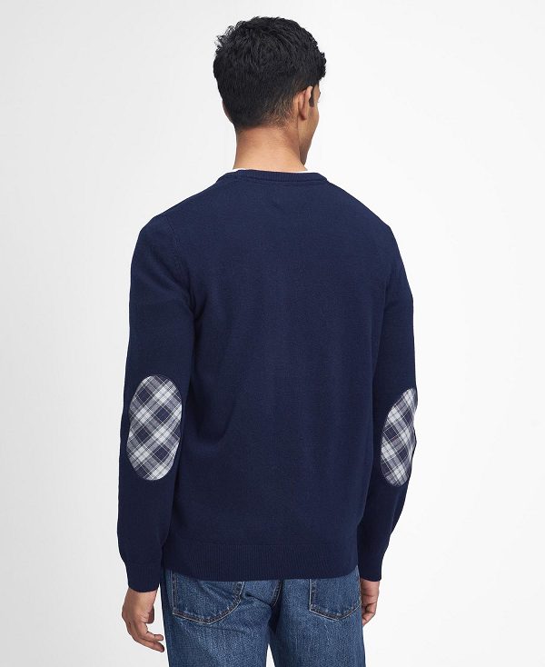 Barbour Marlow Crew Neck Jumper Mørkeblå | BABO88678