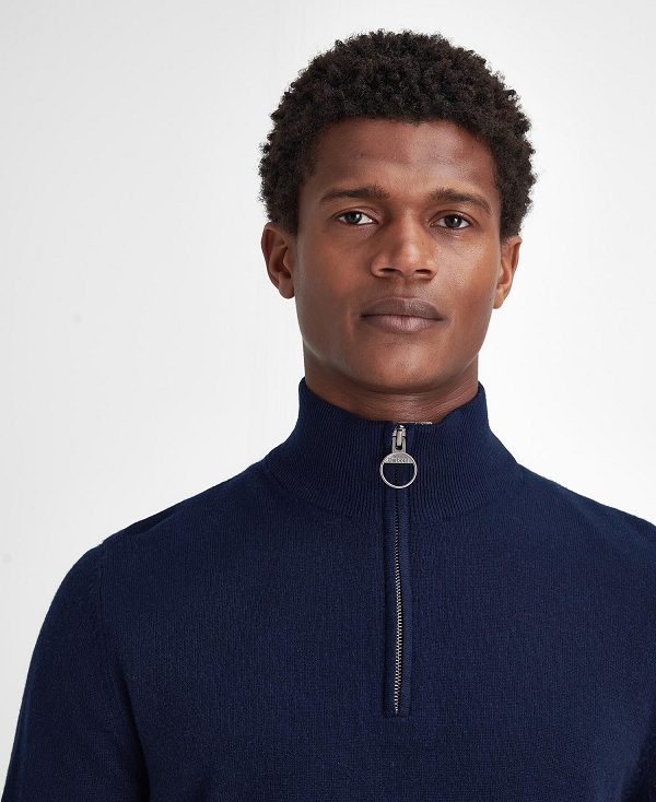 Barbour Marlow Half-zip Jumper Mørkeblå | BABO88672