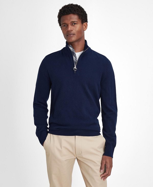 Barbour Marlow Half-zip Jumper Mørkeblå | BABO88672