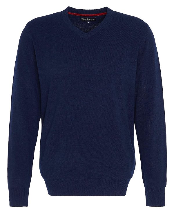 Barbour Marlow V-neck Jumper Mørkeblå | BABO88692