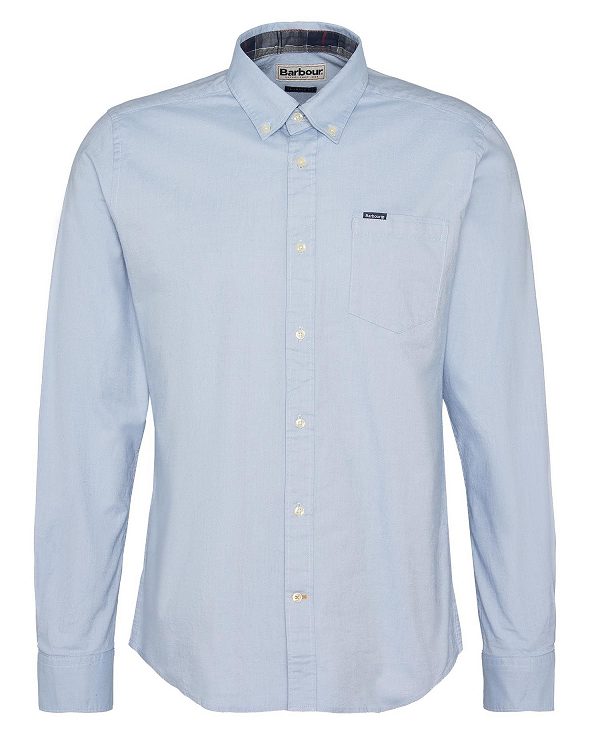 Barbour Marsden Tailored Long-sleeved Shirt Blå | BABO87921