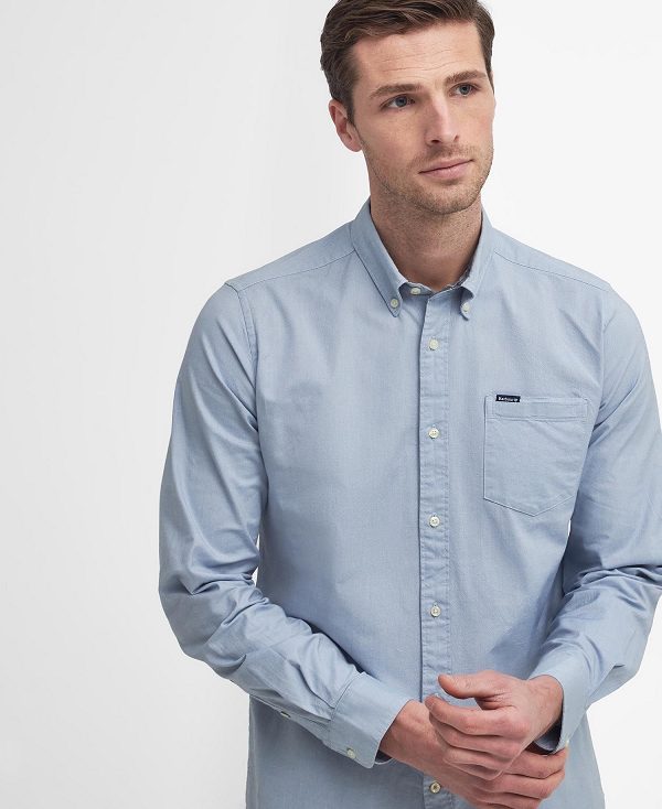 Barbour Marsden Tailored Long-sleeved Shirt Blå | BABO87921