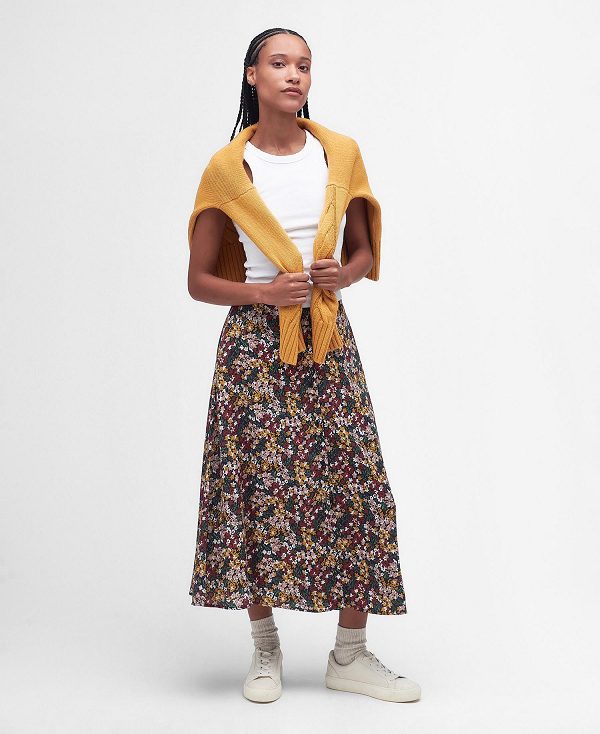 Barbour Mayfield Midi Skirt Flerfarvede | BABO89584