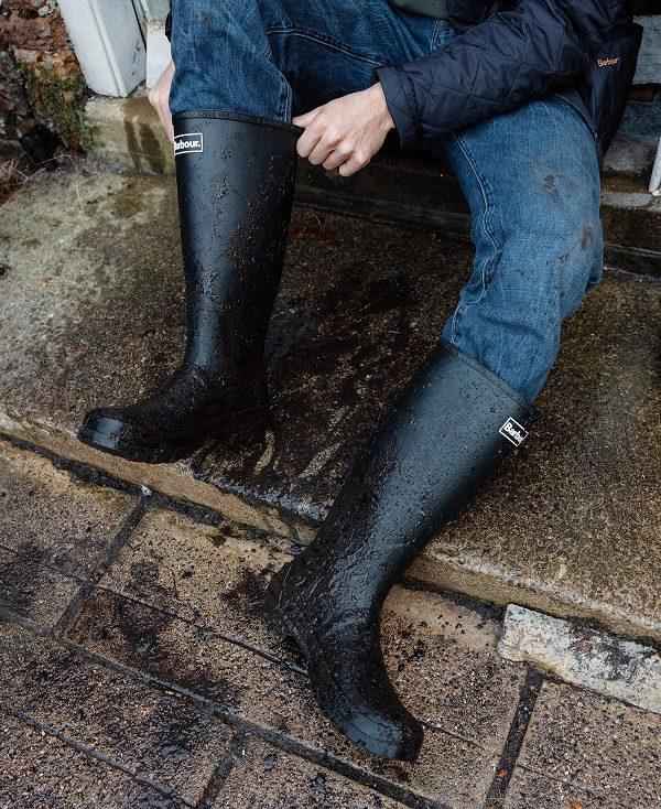 Barbour Men'S Bede Wellington Boots Sort | BABO88918