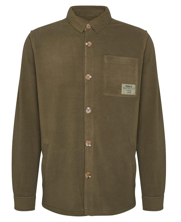 Barbour Microfleece Overshirt Olivengrøn | BABO87959