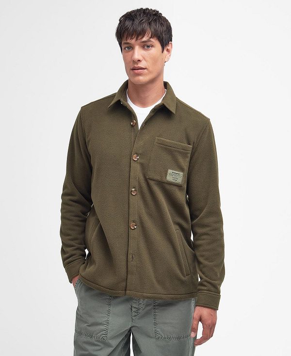 Barbour Microfleece Overshirt Olivengrøn | BABO87959