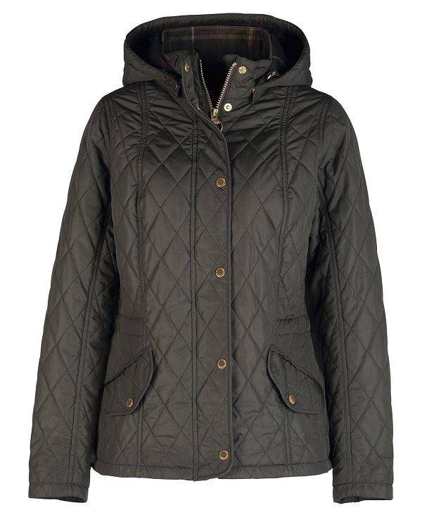 Barbour Millfire Quilted Jacket Olivengrøn | BABO89347