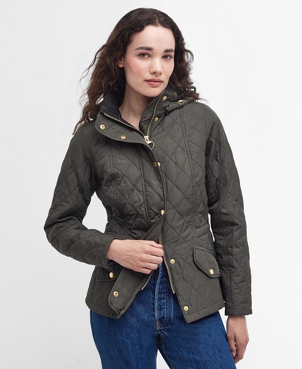 Barbour Millfire Quilted Jacket Olivengrøn | BABO89347