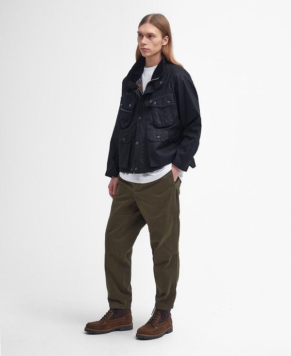 Barbour Modified Dryfly Waxed Jacket Sort | BABO87288