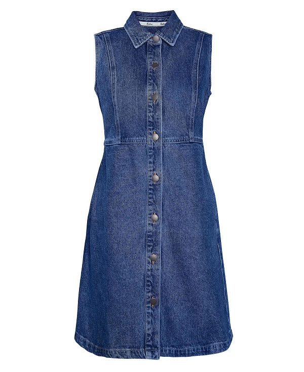 Barbour Molly Denim Mini Dress Blå | BABO89621