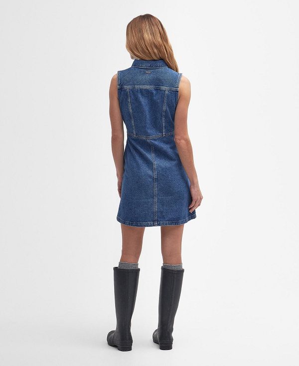 Barbour Molly Denim Mini Dress Blå | BABO89621