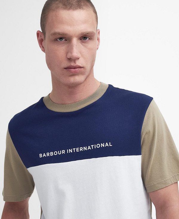 Barbour Mondrian Colour-blocked T-shirt Flerfarvede | BABO88327