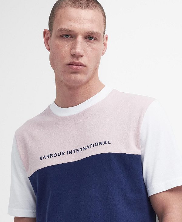 Barbour Mondrian Colour-blocked T-shirt Hvide | BABO88368