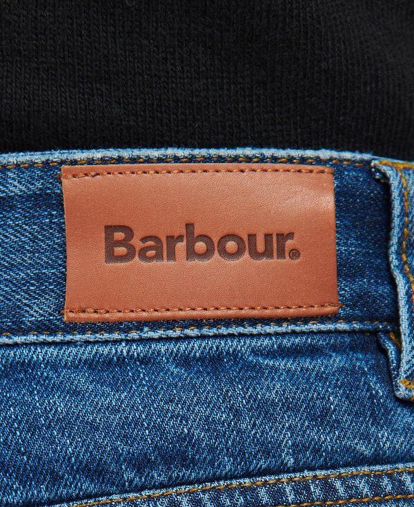 Barbour Moorland High-rise Jeans Lyseblå | BABO89821