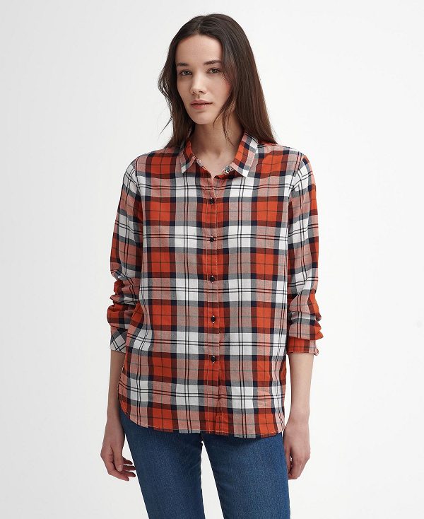 Barbour Moorland Relaxed Long-sleeved Shirt Mørkeblå | BABO89507