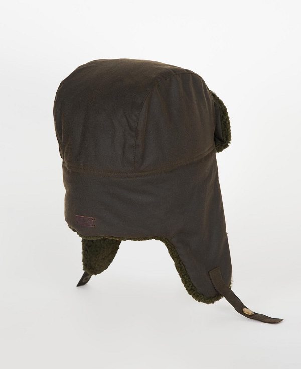 Barbour Morar Wax Trapper Hat Olivengrøn | BABO89048