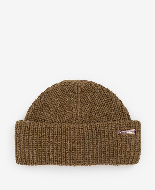 Barbour Mosely Fisherman Beanie Grøn | BABO89049