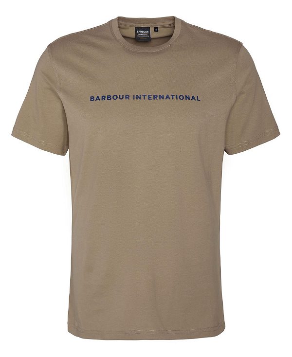 Barbour Motored T-shirt Khaki | BABO88329